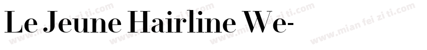 Le Jeune Hairline We字体转换